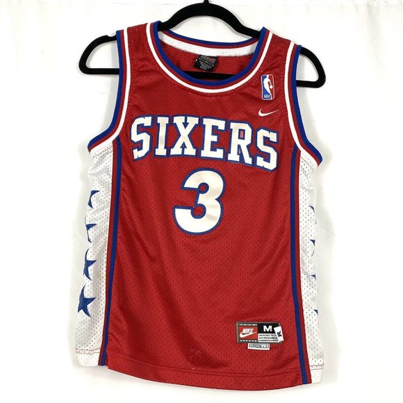 Nike Shirts & Tops Vtg Nike Philadelphia 76ers Allen Iverson Red